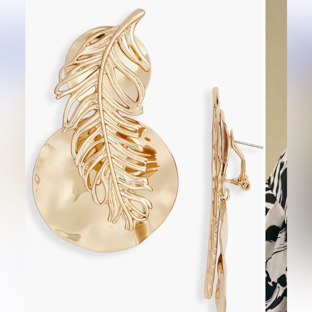 Megan Renee New Feather drop earrings